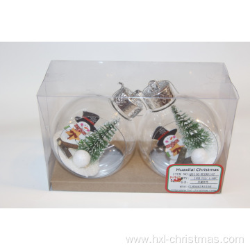 Large Clear Glass Christmas Balls